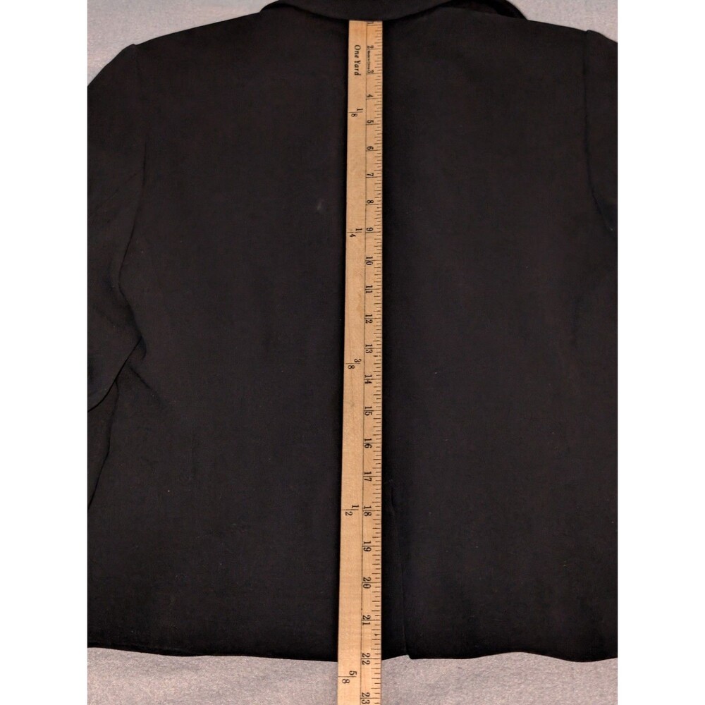 Talbots Womens 6 Petite 6P Black Cropped Blazer Jacket Tailored + Skirt SET OF 2 - Picture 6 of 16
